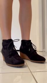 Black Wedged Booties Photo 0