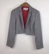 Jessica Howard Crop Houndstooth Blazer Size 8 Photo 0