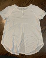 Lululemon Open Back Short Sleeve White Top Photo 0