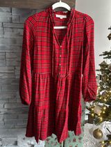 Red plaid LOFT dress Photo 0
