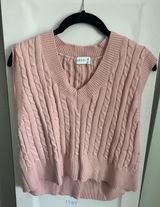 Shekou Pink Knitted Sweater Vest Photo 0