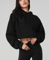 Black Cropped Hoodie Photo 0