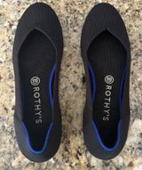 Rothy's Black Machine Washable The Flat Round Toe Slip On Women’s 9.5 EUC Photo 0