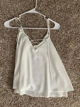 white lace up tank Size L Photo 0