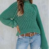 Green Botany Sweetheart Sweater, Size Small Photo 0