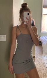 LA Hearts Grey Fitted Dress Photo 0