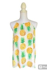 Finn & Grace Pineapple Halter Top- Size Medium Photo 0