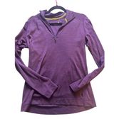 Smartwool  Purple Quarter Zip Base Layering Piece Women Size XL Long Sleeve Photo 0