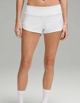White Speed Up Low-Rise Lined Shorts 2.5” Photo 0