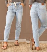 Judy Blue NWT  Curvy Saturday Mornint High Rise Jogger Boyfriend Jeans Blue 7/28 Photo 0