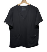 Figs Scrub Top Women XL Black Casma 3 Pocket V Neck Medical Nurse Stretch FW1100 Photo 0