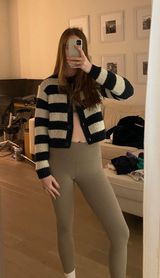 ZARA Striped Button Sweater Photo 0