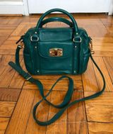 Leather Crossbody Purse Green Photo 0