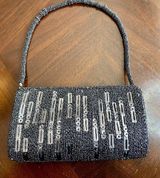 Smokey Gray Beaded & Sequins Small Festive Purse Photo 0
