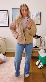 Boutique Quilted Puffer Jacket Brown Size M Photo 0