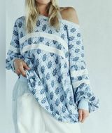 NWT Free People Post Up Logo Layer in Ice Grey Combo Photo 0