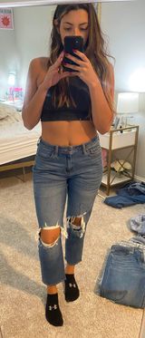 Hollister Distressed Straight Leg Jean Photo 0