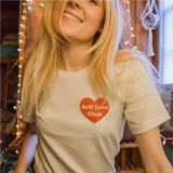 The Funnel Cake Tree Self Love Club Graphic Tee XS Tan Photo 0