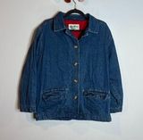 Eddie Bauer  lined denim shacket chore barn jacket Photo 0