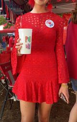 Red Lace Dress Photo 0