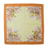 Vintage Cheetah Botanical Square Scarf Wraps Orange Photo 0