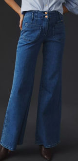 Maeve by Anthropologie - Blue Denim Flare Jeans - Size 28 Photo 0