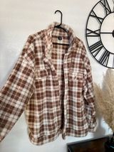Gold rush Plaid Teddy Button Up Shacket/coat  Photo 0