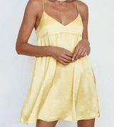 Aritzia  Wilfred Mini Lover Dress Satin Babydoll Palest Yellow Photo 0