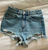 ZARA Denim Mid Rise Shorts Photo 0