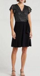 NWT  Ity Wrap Glitter Combo Dress Photo 0