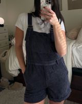 Navy Blue Corduroy Overalls Photo 0