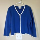 Pendleton  Cardigan Womens Small Blue White Trim Blazer‎ Button Front Cardigan Photo 0