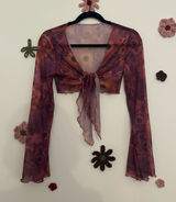 Sheer Purple Cardigan Photo 0