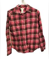 Wrangler  As Real As Womens Plaid Button Down Top (Medium) Photo 0