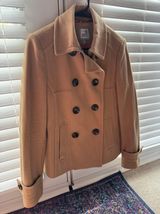 JC Penny Tan Wool Pea Coat Photo 0
