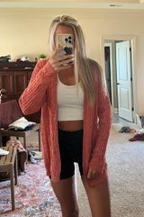 kim rogers Red Cardigan  Photo 0