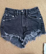 Black Shorts ZARA Denim High-Rise Photo 0