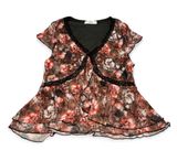 Rebellious Dreamer Y2K Babydoll  Top Lace Lettuce Hem Fairy Grunge L Floral Photo 0