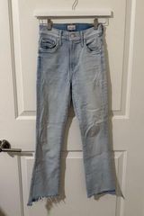 Mother Insider Crop Step Fray Jeans Size: 25 Blue Photo 0