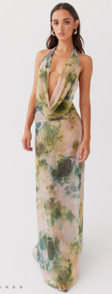 Peppermayo Elysia Mesh Maxi Dress Rainforest Photo 0