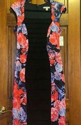 Dress Barn black & floral midi dress Photo 0