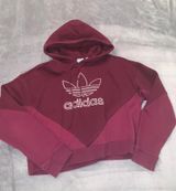 Adidas cropped maroon hoodie Photo 0