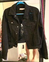 black distressed denim jacket Size L Photo 0