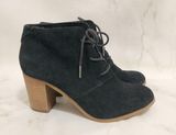 Toms Lunata Lace Up Suede Bootie Photo 0