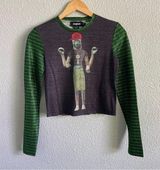 Desigual  Cropped Slim Fit Tee Egyptian inspired Size Small Made in Spain NWT Photo 0