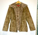 Women’s Brown Faux Fur Coat Vintage Mob Wife Glam Size Medium Photo 0
