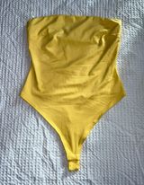 Iris Yellow Strapless Bodysuit  Photo 0