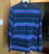 Cuddl Duds  Warm Essentials Fleece Pullover Black Blue Purple Size XL Photo 0