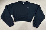 Alo Yoga Accolade Cropped Crewneck Sweatshirt Black Small Photo 0