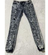 Women‎ denim Jean Joggers XL Distressed Pants 90s Y2K Photo 0